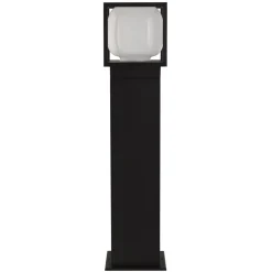 Athens LED-gadelampe, IP54, sort, højde 65 cm, metal^Searchlight Discount