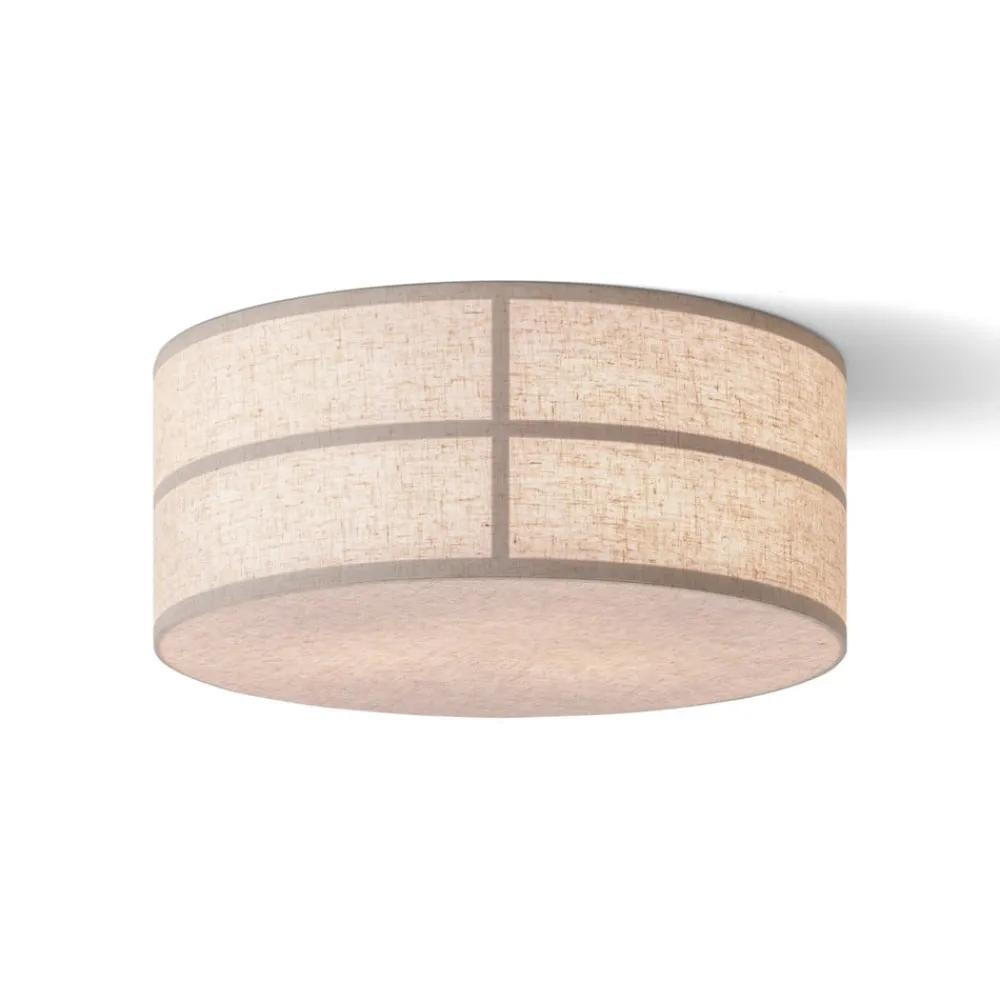 Audo Copenhagen Loftlamper>Audo loftlampe Hashira, naturfarve, hør, Ø 50 cm