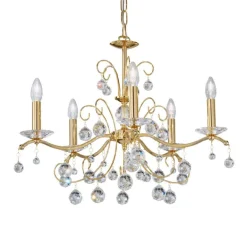 lysekrone Carmen II, glas, guldbelagt, 65 cm^austrolux New