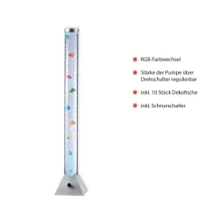 Ava vandsøjle med LED’er og fisk, højde 120cm^JUST LIGHT. GmbH Sale