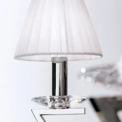 ORION Avala - pragtfuld lysekrone i nikkel og hvid