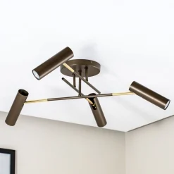 Axion loftlampe, 4 lyskilder, titanfarvet, stål^Luminex Discount