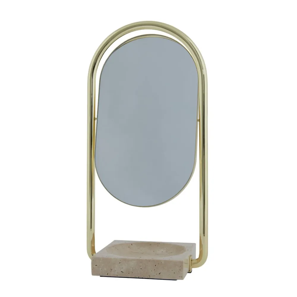 Angui bordspejl, guld, højde 35 cm, glas, marmor^AYTM Sale