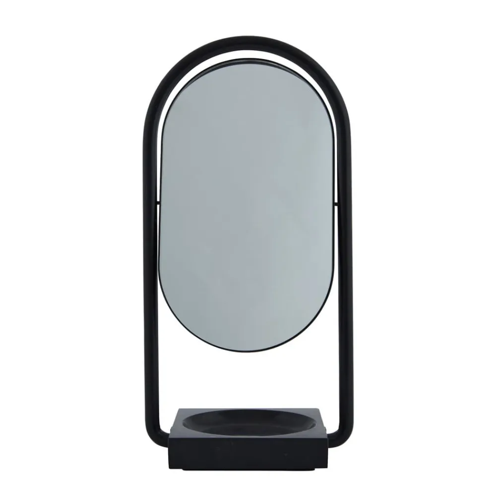 Angui bordspejl, sort, højde 35 cm, glas, marmor^AYTM