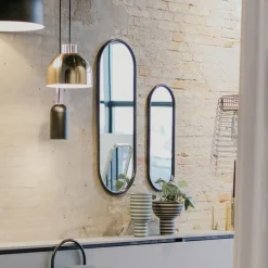 AYTM Møbel Og Interiør>Angui spejl, antracit, højde 78 cm, glas, stål