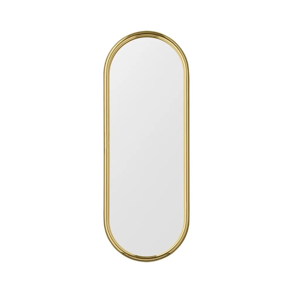 AYTM Angui-spejl, guldfarvet, højde 78 cm, glas, stål