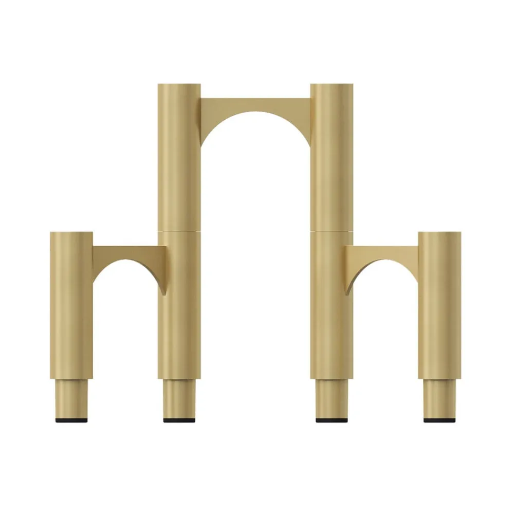 AYTM Møbel Og Interiør>Compono lysestage, guld, h 12 cm, aluminium, sæt med 3 stk