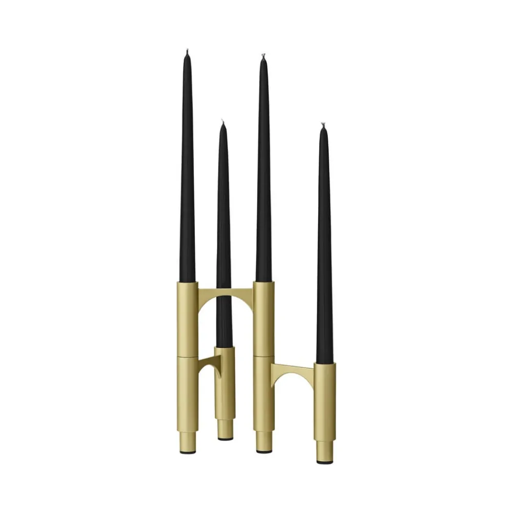 AYTM Møbel Og Interiør>Compono lysestage, guld, h 12 cm, aluminium, sæt med 3 stk