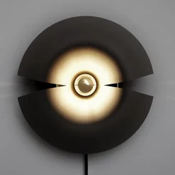 Cycnus væglampe, sort, Ø 30 cm, stik, aluminium, E27^AYTM Best