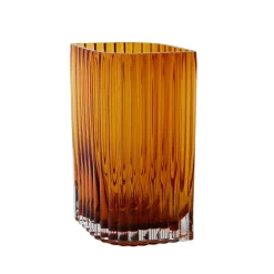 Folium-vase, højde 25 cm, ravfarvet, glas^AYTM Sale