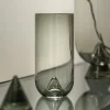 Glacies-vase, røgfarvet grå, højde 29 cm, glas, mundblæst^AYTM Discount