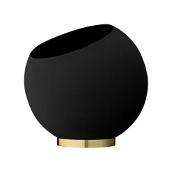 AYTM Møbel Og Interiør>Globe urtepotte, Ø 37 cm, sort, aluminium, stål