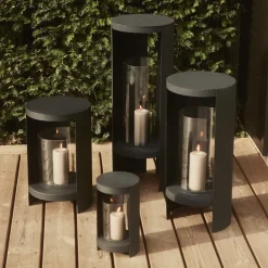 AYTM lygte Ora, sort, højde 58,4 cm, glas, aluminium