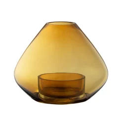 AYTM Møbel Og Interiør>Lygte Uno, vase, rav, Ø 14 cm, højde 11 cm, glas