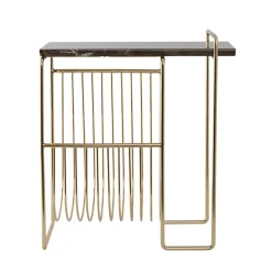 Magasinholder Sino, sidebord, guldfarvet^AYTM