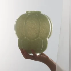 AYTM Uva-vase, glas, grøn, Ø 26 cm, højde 28 cm, mundblæst