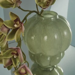 AYTM Uva-vase, glas, grøn, Ø 26 cm, højde 28 cm, mundblæst