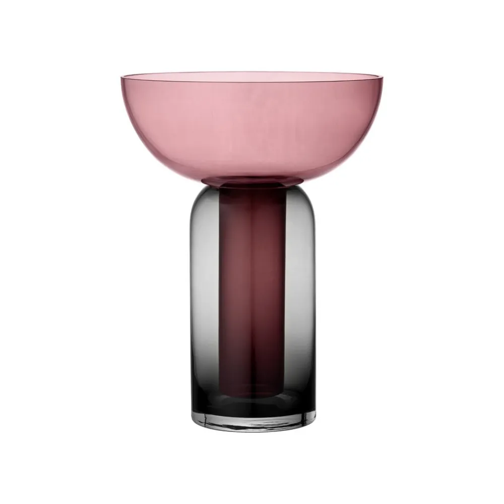 AYTM Møbel Og Interiør>Vase Torus, pink, Ø 25 cm, højde 33 cm, glas