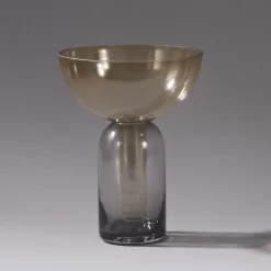 Vase Torus, ravfarvet, Ø 25 cm, højde 33 cm, glas^AYTM Discount
