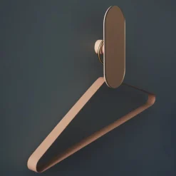 Vægknage Ovali, spejl, pink, glas, træ, stål^AYTM Online