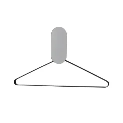 AYTM Vægknage Ovali, spejl, sort, glas, træ, stål