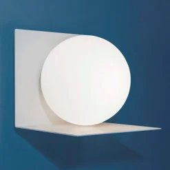 Balance væglampe, kugle højre, hvid^Marchetti Clearance