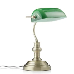 Bankers klassisk bordlampe 42 cm grøn^Markslöjd Clearance