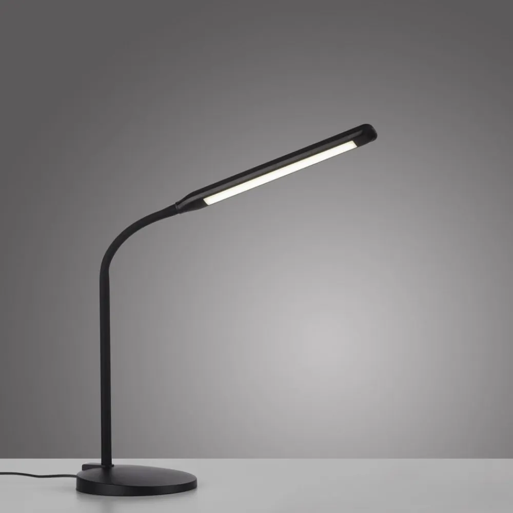 JUST LIGHT. GmbH BARE LYS. Elly LED-bordlampe, ABS, CCT, dæmpbar sort