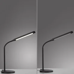 JUST LIGHT. GmbH BARE LYS. Elly LED-bordlampe, ABS, CCT, dæmpbar sort