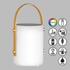 FH Lighting Bari LED-akku-lampe, solar, fjernbetjening