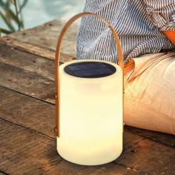 Bari LED-bordlampe, solcelle, RGB-farveskift^FH Lighting Online