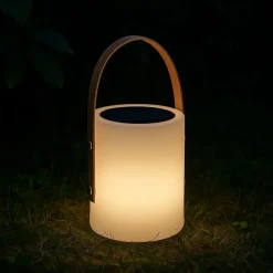 Bari LED-bordlampe, solcelle, RGB-farveskift^FH Lighting Online