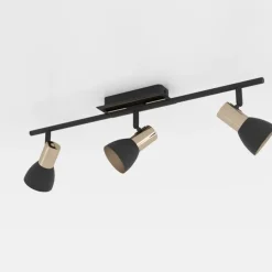 EGLO Barnham LED loftspot, længde 58,5 cm, sort/kobber