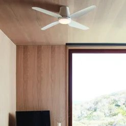 Beacon Lighting Loftventilatorer>Beacon LED-loftventilator Aria CTC hvid 122 cm støjsvag