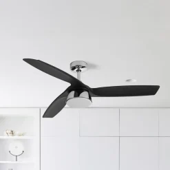 Beacon Lighting Loftventilatorer>Beacon LED-loftventilator Bronx DC-motor støjsvag 132 cm CCT