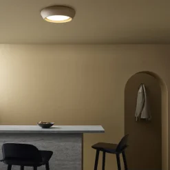 Beacon Lighting Beacon loftlampe Fjord, brun, gips, Ø 28 cm, GX53