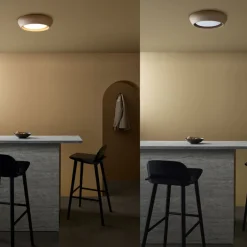 Beacon Lighting Beacon loftlampe Fjord, brun, gips, Ø 28 cm, GX53