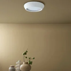 Beacon Lighting Beacon loftlampe Fjord, hvid, gips, Ø 28 cm, GX53