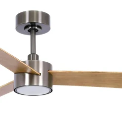 Beacon loftsventilatorlampe Climate IV nikkel/teak lydløs^Beacon Lighting Hot