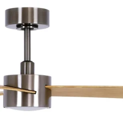 Beacon loftsventilatorlampe Climate IV nikkel/teak lydløs^Beacon Lighting Hot