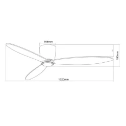 Beacon loftventilator Airfusion Radar sort 132 cm støjsvag^Beacon Lighting Outlet