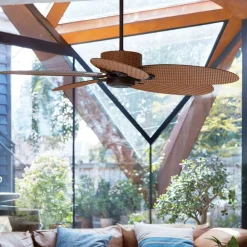 Beacon Lighting Loftventilatorer>Beacon loftventilator Fijian II, brun, Ø 132 cm, støjsvag