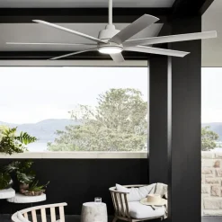 Beacon loftventilator med lys Atlanta hvid 142 cm støjsvag^Beacon Lighting