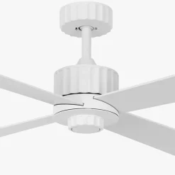 Beacon loftventilator med lys Newport, hvid/eg, støjsvag^Beacon Lighting Outlet