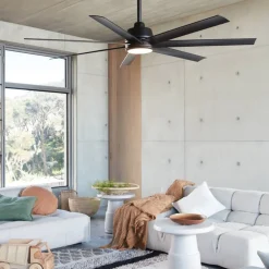 Beacon loftventilator med lys Atlanta, sort, støjsvag^Beacon Lighting Outlet