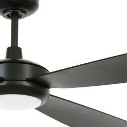 Beacon loftventilator med lys Slipstream, sort, støjsvag^Beacon Lighting Sale