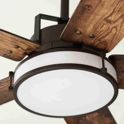 Beacon loftventilator med lys Louisville, bronze, støjsvag^Beacon Lighting Hot