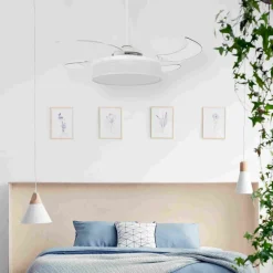 Beacon Lighting Beacon loftventilatorlampe Fanaway Fraser hvid/klar lydløs