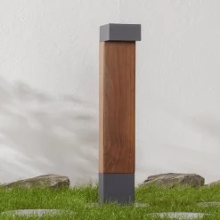 BEGA 84498 LED-gadelampe, grafit, kantet hoved