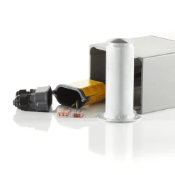 BEGA 84498 LED-gadelampe, sølv, kantet hoved